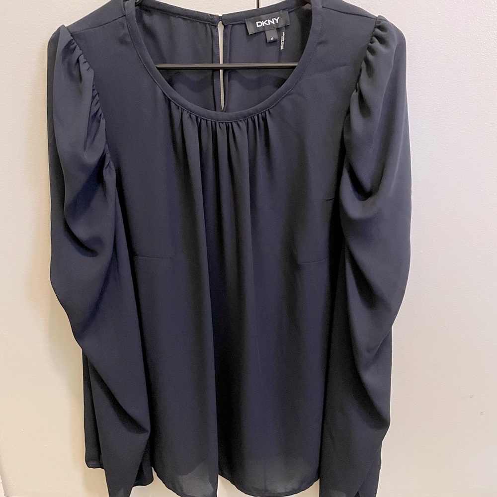 Dark Navy color DKNY blouse.